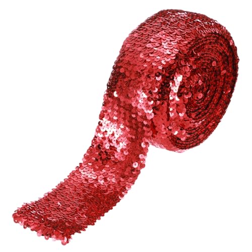 sourcing map 10 Yards 7,6 cm elastische Pailletten-Bordüre, 8 Reihen, flach, Pailletten-Streifen, Pailletten-Stoffband für Handwerk, DIY, Paillettenfransennähen, Rot sourcing map 10 Yards 7,6 cm elastische Pailletten-Bordüre, 8 Reihen, flach, Pailletten-Streifen, Pailletten-Stoffband für Handwerk, DIY, Paillettenfransennähen, Rot von sourcing map