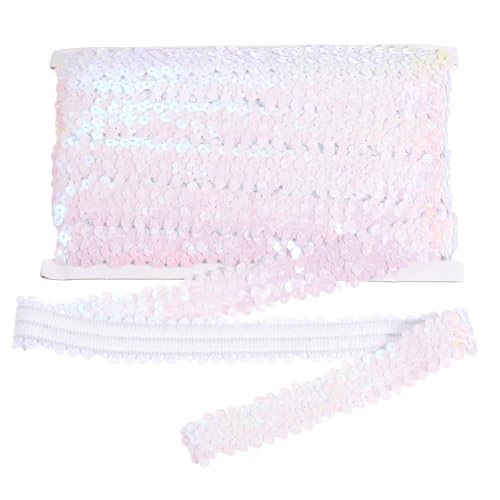 sourcing map 10 m x 3 cm elastischer Paillettenbesatz, flach, dehnbar, Pailletten-Streifen, Pailletten-Stoffband für DIY, Handwerk, Nähen, Kleid, schillerndes Weiß sourcing map 10 m x 3 cm elastischer Paillettenbesatz, flach, dehnbar, Pailletten-Streifen, Pailletten-Stoffband für DIY, Handwerk, Nähen, Kleid, schillerndes Weiß von sourcing map