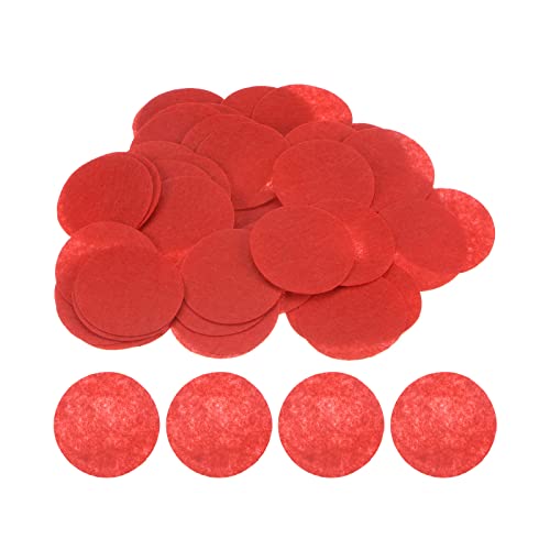 sourcing map 100Stk. Runde Filz Kreise 50mm 2" Handwerk Filz Pads Vliesstoff Filzkissen rot von sourcing map