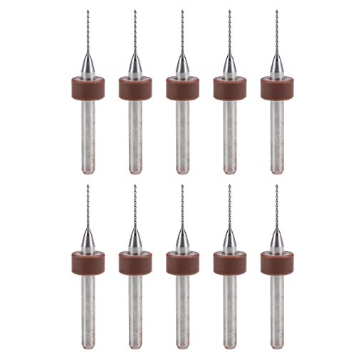 sourcing map 10Stk. PCB Bohrer 0,6mm Hartmetall Drehwerkzeug Schmuck CNC Gravur Leiterplatte Mikro Bohrer 1/8 Zoll Schaft von sourcing map