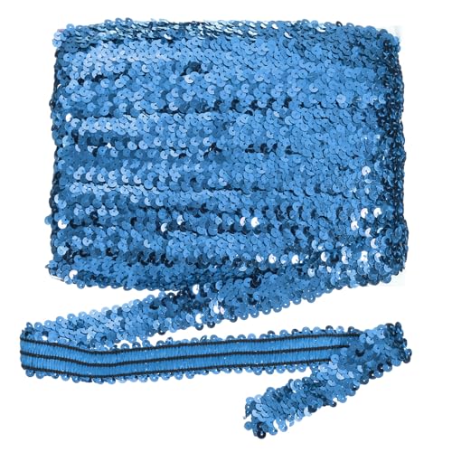 sourcing map 18 m x 3 cm elastischer Paillettenbesatz, flach, dehnbar, Pailletten-Streifen, Pailletten-Stoffband für DIY, Handwerk, Nähen, Kleid, Himmelblau sourcing map 18 m x 3 cm elastischer Paillettenbesatz, flach, dehnbar, Pailletten-Streifen, Pailletten-Stoffband für DIY, Handwerk, Nähen, Kleid, Himmelblau von sourcing map