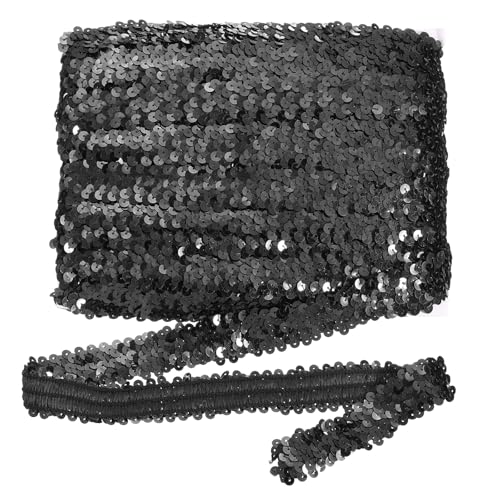 sourcing map 18 m x 3 cm elastischer Paillettenbesatz, flach, dehnbar, Pailletten-Streifen, Pailletten-Stoffband für Heimwerker, Handwerk, Nähen, Kleid, Schwarz sourcing map 18 m x 3 cm elastischer Paillettenbesatz, flach, dehnbar, Pailletten-Streifen, Pailletten-Stoffband für Heimwerker, Handwerk, Nähen, Kleid, Schwarz von sourcing map