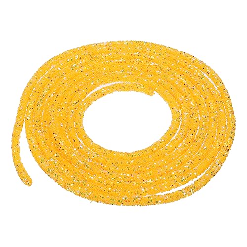 sourcing map 2,5 Yard 6 mm Glitzer Pailletten Seil Pailletten Strass Rohr Schnur für DIY Hochzeitskleider Kostüm Kleidung Schuhe Schmuck Zubehör Gold von sourcing map