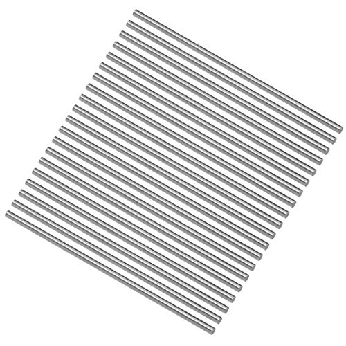 sourcing map 20Stk. Rund Stahlstange 3mm HSS Drehmaschine Stangenmaterial Werkzeug 100mm Lang für Wellen Zahnrad Bohrmaschine Drehende Miniaturachse Zylinderstift DIY Bastelwerkzeug von sourcing map