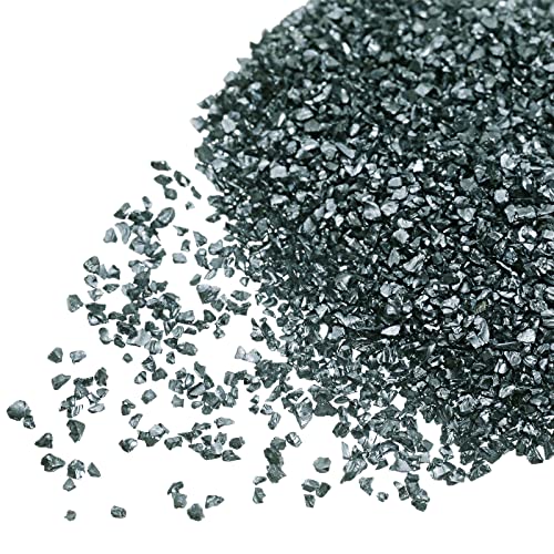 sourcing map 20g Crushed Glass Chips 1-3mm unregelmäßig metallisch Glitzerglas Mineralblau von sourcing map