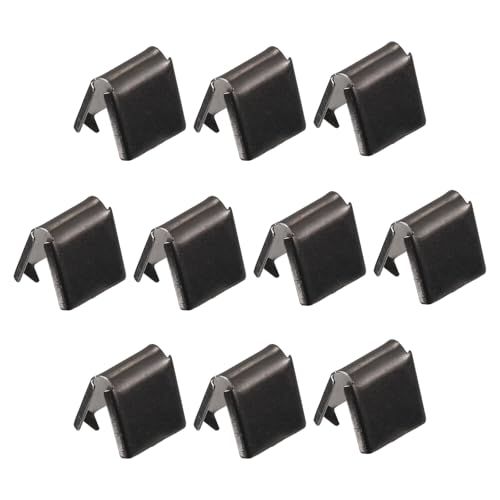 sourcing map 24 Stück Gürtelschnallen-Endspitzen, 8 mm/ 0,31 Zoll Band-Crimp-Verschlüsse für Leder, Gurtband, DIY-Bastelarbeiten, Metallic-Schwarz sourcing map 24 Stück Gürtelschnallen-Endspitzen, 8 mm/ 0,31 Zoll Band-Crimp-Verschlüsse für Leder, Gurtband, DIY-Bastelarbeiten, Metallic-Schwarz von sourcing map