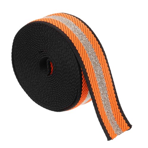 sourcing map 4,5 m Nylon-Gurtband, 38 mm, gestreiftes Gurtband, Nylon, strapazierfähig, für Rucksackbasteln, Orange von sourcing map