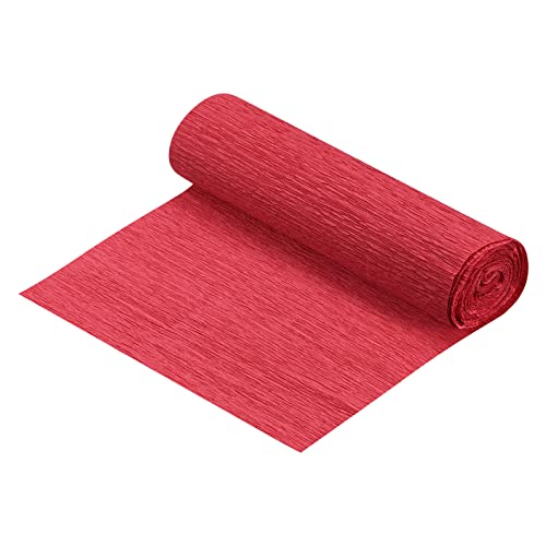 sourcing map 5 Rollen Krepppapier 15 x 250 cm Crepe Paper Kräuselpapier Seidenpapier Floristenkrepp Schulpapier Kreppband Papier zum Basteln Dekoration Geschenk Verpackung Blumen, Rot von sourcing map