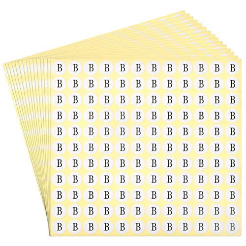 sourcing map Alphabet Briefaufkleber 30 Blatt 3960 Stück Buchstabe B Runde Stick Briefetiketten selbstklebend für Scrapbooking Basteln von sourcing map