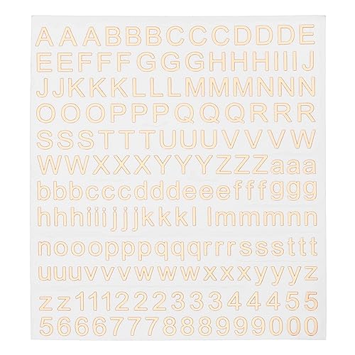 sourcing map Alphabet Buchstaben Nummer Harz Aufkleber 3D Klein A bis Z 1 bis 9 Rose Gold Mini Metallisch Funkeln Legierung Sticker für Harz Nägel Sammelalben von sourcing map