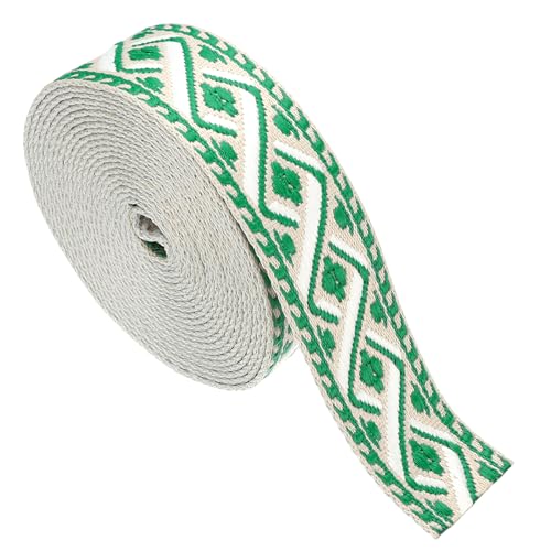 sourcing map Baumwoll-Gurtband, 50 mm, Jacquard-Gurtband, Stickerei, Polyester-Gurtband, Geldbörsenriemen, Gürtel für Geldbörse, Tasche, Handwerk, Kleidung, Creme-Dunkelgrün sourcing map Baumwoll-Gurtband, 50 mm, Jacquard-Gurtband, Stickerei, Polyester-Gurtband, Geldbörsenriemen, Gürtel für Geldbörse, Tasche, Handwerk, Kleidung, Creme-Dunkelgrün von sourcing map