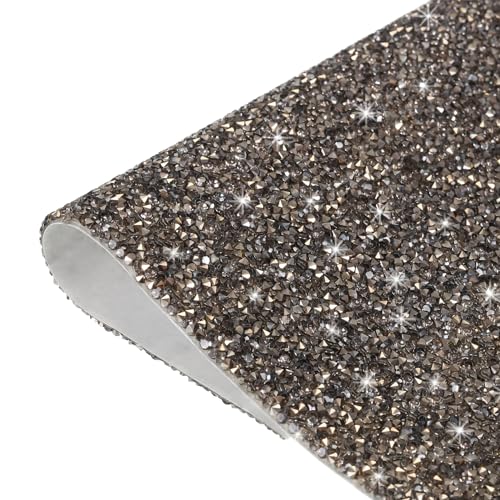 sourcing map Bling Strass Blatt Selbstkleber Aufkleber 9.44 x 15.75" Grau von sourcing map