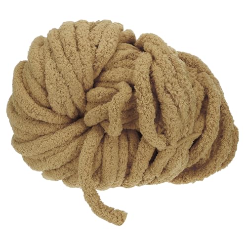 sourcing map Dickes Garn, sperriges, dickes, flauschiges Garn zum Häkeln, weiche Chenille-Decke zum Handstricken, Häkeln (Khaki, 27 m) von sourcing map