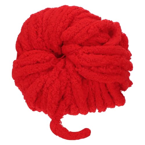 sourcing map Dickes Garn, sperriges, dickes, flauschiges Garn zum Häkeln, weiche Chenille-Decke zum Handstricken, Häkeln (Rot, 27 m) von sourcing map