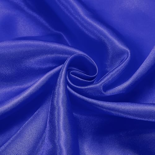 sourcing map Dunkelblauer Satin-Stoff, 1,8 m breit, seidiger Satin-Stoff, fester Satinstoff für Brautkleid, Hochzeitsdekorationen, Basteln, Nähen von sourcing map