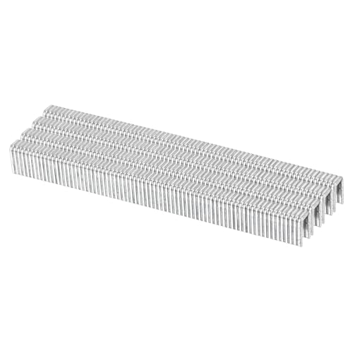 sourcing map Heftklammern mit schmaler Krone, 18 Gauge, 1/4 x 3/8 Zoll, 1000 Stück, verzinkter Stahl für pneumatische, elektrische Heftgeräte, Weiß von sourcing map