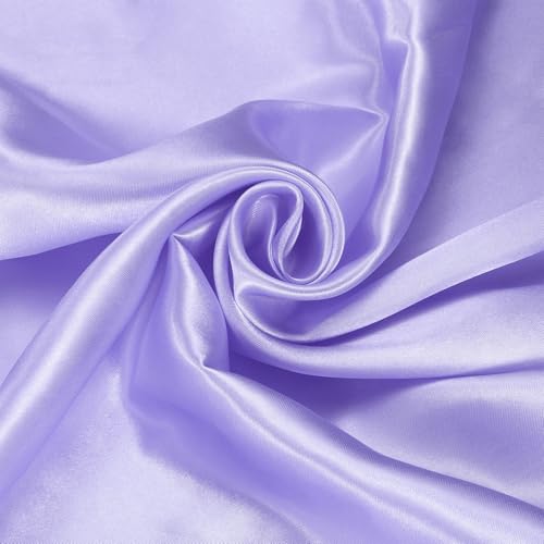 sourcing map Hellvioletter Satin-Stoff, 1,8 m breit, seidiger Satin-Stoff, fester Satinstoff für Brautkleid, Hochzeitsdekorationen, Basteln, Nähen von sourcing map