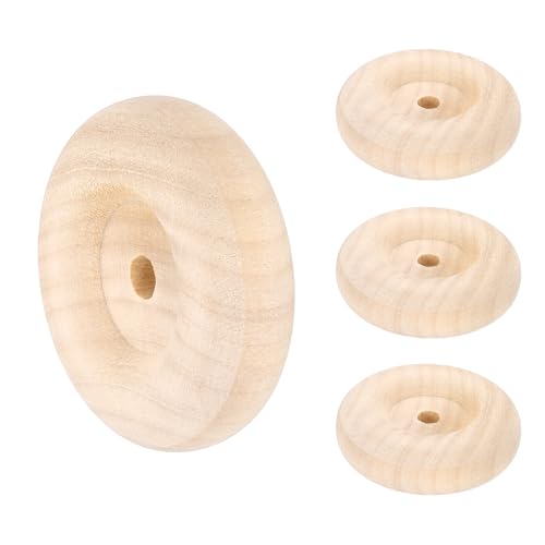 sourcing map Holzplatten, 5,1 cm Durchmesser, 1,6 cm dick, 0,6 cm Loch, flaches unlackiertes Holz, Hobby-Rad für Mini-Weihnachtsbaum-Basis, DIY-Modellautos, LKW, 4 Stück sourcing map Holzplatten, 5,1 cm Durchmesser, 1,6 cm dick, 0,6 cm Loch, flaches unlackiertes Holz, Hobby-Rad für Mini-Weihnachtsbaum-Basis, DIY-Modellautos, LKW, 4 Stück von sourcing map