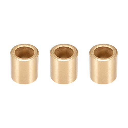 sourcing map Lagerhülse 12mm Bohrung x 18mm Außendurchmesser x 20mm Länge Selbstschmierende Buchsen aus gesinterter Bronze 3 Stk. von sourcing map