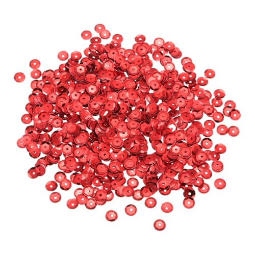 sourcing map Lose Pailletten, 5 mm, silberfarbene Rückseite, Stickerei-Pailletten für Schmuckherstellung, Handwerk, Nähen, Rot, 4000 Stück sourcing map Lose Pailletten, 5 mm, silberfarbene Rückseite, Stickerei-Pailletten für Schmuckherstellung, Handwerk, Nähen, Rot, 4000 Stück von sourcing map