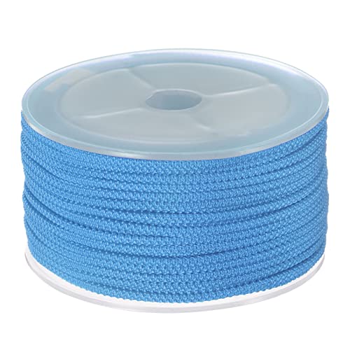 sourcing map Nylon Perlen Gewinde Schnur 2mm Extra-Starke Geflochtene Nylonschnur für Halskette Armbänder Schmuck Herstellung Handarbeit 15M/49Ft Blau von sourcing map