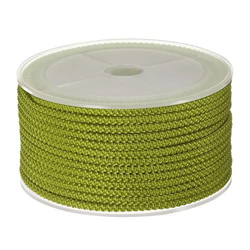 sourcing map Nylon Perlen Gewinde Schnur 3mm Extra-Starke Geflochtene Nylonschnur für Halskette Armbänder Schmuck Herstellung Handarbeit 10M/33Ft Armee Grün von sourcing map