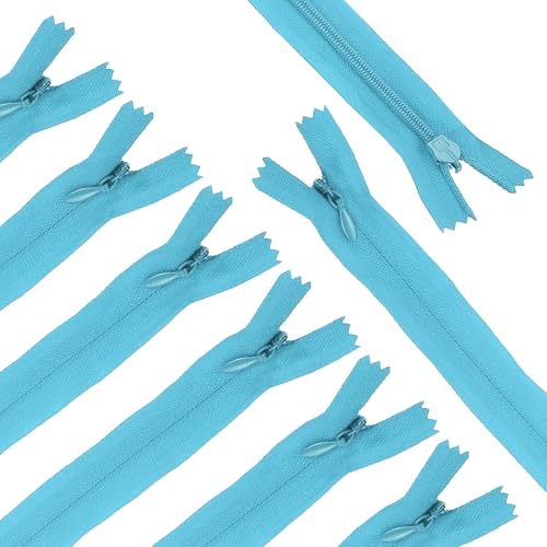 sourcing map Nylon-Spiralreißverschlüsse, Nr. 3, geschlossenes Ende, Trennung, Jacken-Reißverschlüsse, Großrahmen, Ersatz für Schneider, Nähtaschen, Bastelzubehör, Himmelblau, 10 Stück sourcing map Nylon-Spiralreißverschlüsse, Nr. 3, geschlossenes Ende, Trennung, Jacken-Reißverschlüsse, Großrahmen, Ersatz für Schneider, Nähtaschen, Bastelzubehör, Himmelblau, 10 Stück von sourcing map