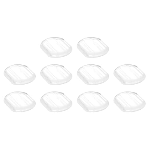 sourcing map Ohrring-Pads, 120 Stück – Silikon-Clip-On-Ohrring-Verschlüsse, bequeme Ohrclips (transparent, 15 x 12 mm) von sourcing map