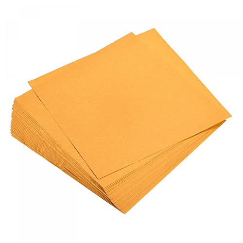 sourcing map Origami-Papier, doppelseitig, fluoreszierendes Orange, 15 cm x 15 cm, 70 g/m², quadratisch, faltbar, für Kunstprojekte, Anfänger, Geschenke, Dekoration, 100 Blatt von sourcing map