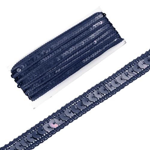 sourcing map Paillettenband, 1,3 cm x 9,1 m, flaches Glitzerband für Bastelarbeiten, Verzierungen, Kostüme, Hüte, Kleider, Schuhe, Stirnband, Nähen, Marineblau sourcing map Paillettenband, 1,3 cm x 9,1 m, flaches Glitzerband für Bastelarbeiten, Verzierungen, Kostüme, Hüte, Kleider, Schuhe, Stirnband, Nähen, Marineblau von sourcing map