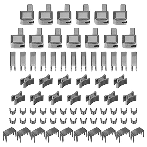 sourcing map Reißverschluss Reparatur Kit #5 Metall Schieberegler Halterungen Box und Einsteckstift und Oben Boden Stopfen für Tasche Mantel Reißverschlüsse Wechseln (75Stk Metallisch Schwarz) von sourcing map