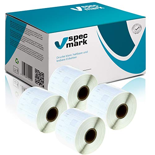 specmark 4 Etiketten-Rollen kompatibel mit DYMO 11351 54mm x 11mm S0722360 1500 Stück kompatibel zu allen Etikettendruckern Label-Writer 450 4XL Seiko-SLP specmark 4 Etiketten-Rollen kompatibel mit DYMO 11351 54mm x 11mm S0722360 1500 Stück kompatibel zu allen Etikettendruckern Label-Writer 450 4XL Seiko-SLP von specmark