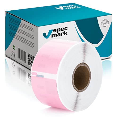 specmark Etiketten-Rolle kompatibel mit DYMO S0722400 36mm x 89mm 260 Stück kompatibel zu allen Etikettendruckern LabelWriter 450, 4XL, Seiko-SLP, Rosa Ettiket, Schwarzer Schrift von specmark