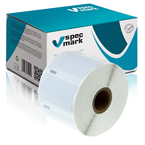 specmark Etiketten-Rolle kompatibel mit DYMO S0722540 57mm x 32mm 1000 Stück kompatibel zu allen Etikettendruckern LabelWriter 450, 4XL, Seiko-SLP, Weiß Ettiket, Schwarzer Schrift von specmark