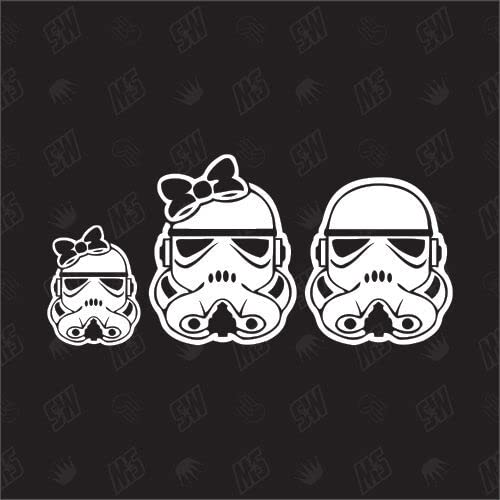 speedwerk-motorwear Star Wars Family with 1 Girl - Sticker von speedwerk-motorwear