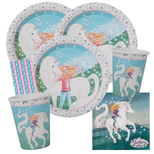 Sternenschweif Einhorn - Party-Set 44-teilig für 8 Kinder von spielum