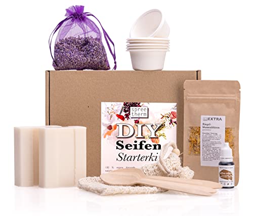 spreetherm Seife selber machen DIY Set inkl. veganer Kernseife, Seifenbeutel uvm.… # Seife selber machen Set Erwachsene # Seife selber machen Kinder (Deutsch) von spreetherm