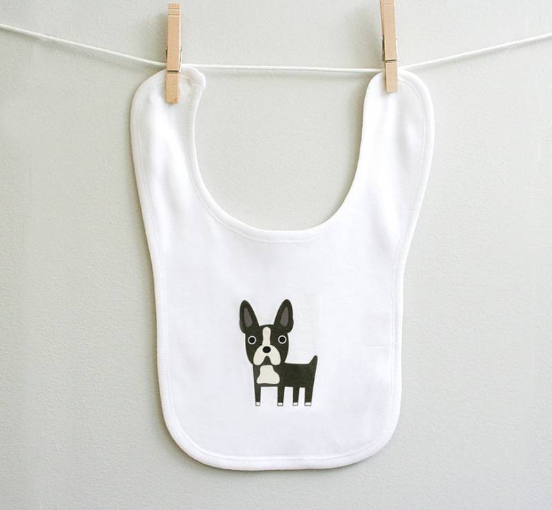 Boston Terrier Baby Burp Lätzchen Für Jungen Oder Mädchen, Hund Unter Dem Motto Shower Geschenk, Bis Kleinkind, 100 Prozent Baumwolle von squarepaisleydesign