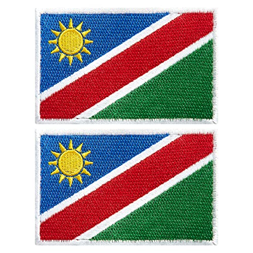 stidsds 2 Stück Namibia Flagge Patch Namibia Flaggen bestickte Patches Namibische Flaggen Militär Taktischer Patch für Kleidung Hut Rucksäcke Pride Dekorationen stidsds 2 Stück Namibia Flagge Patch Namibia Flaggen bestickte Patches Namibische Flaggen Militär Taktischer Patch für Kleidung Hut Rucksäcke Pride Dekorationen von stidsds