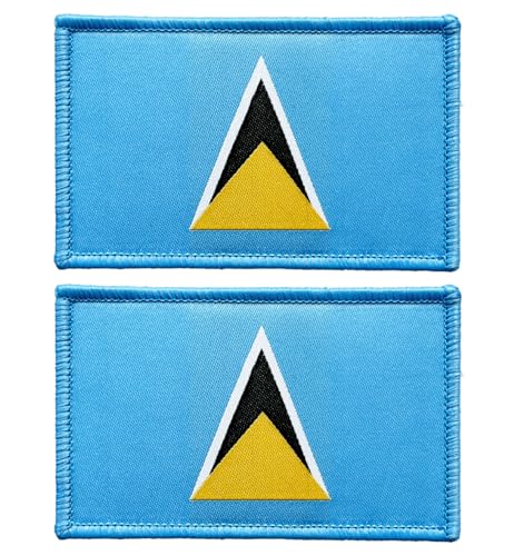 stidsds 2 Stück St. Lucia Flagge Patch St. Lucia Flaggen bestickte Patches St. Lucia Flaggen Militärische taktische Klettverschluss-Aufnäher für Kleidung, Hut, Rucksäcke, Stolz Dekorationen stidsds 2 Stück St. Lucia Flagge Patch St. Lucia Flaggen bestickte Patches St. Lucia Flaggen Militärische taktische Klettverschluss-Aufnäher für Kleidung, Hut, Rucksäcke, Stolz Dekorationen von stidsds