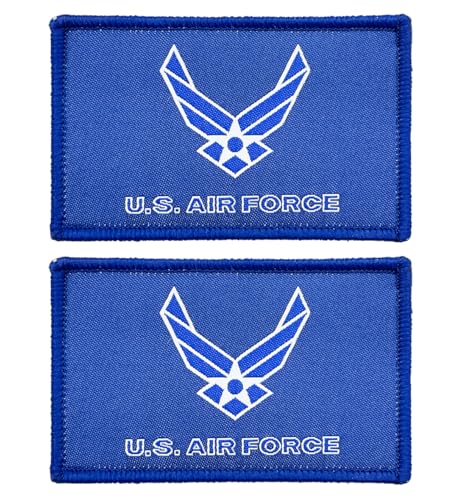 stidsds 2 Stück USA Air Force Flügel Flagge Patch Air Force Flügel Flaggen bestickte Aufnäher Militärflaggen taktischer Klettverschluss Patch Dekorationen von stidsds