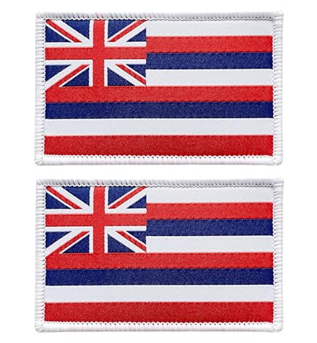 stidsds Aufnäher mit USA-Hawaii-Flagge, bestickt, US-Bundesstaatsflaggen, Militär, taktischer Klettverschluss für Kleidung, Hut, Rucksäcke, Stolz, Dekorationen, 2 Stück stidsds Aufnäher mit USA-Hawaii-Flagge, bestickt, US-Bundesstaatsflaggen, Militär, taktischer Klettverschluss für Kleidung, Hut, Rucksäcke, Stolz, Dekorationen, 2 Stück von stidsds
