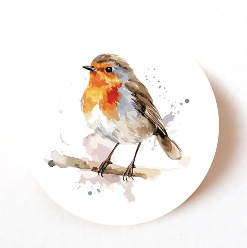 stika.co 24 Stück 72 240 Stück Rotkehlchen Aquarell Weihnachtsaufkleber - Festliche Vogel Papieretiketten für Karten, Geschenkanhänger & Urlaub Basteln (24) von stika.co