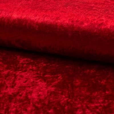 Pannesamt Meterware | 1 Meter | 26 Farben | Brilliant Samt | 145 cm breit | Stoff | Velour (Rot) von stoffmarkt reste truhe