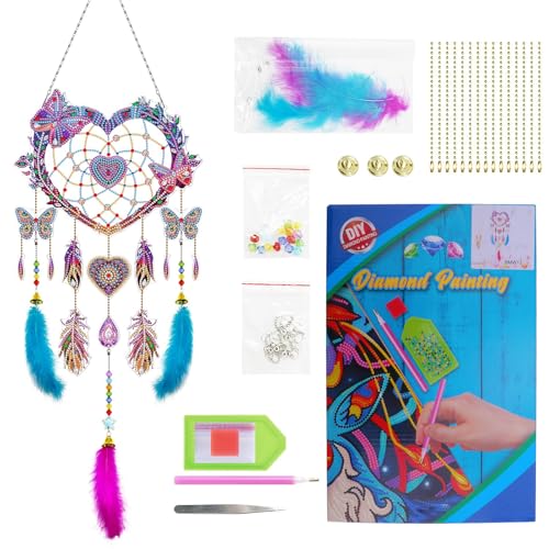 suaywo Geschenk Mädchen 5-6-8-11 Jahre Bastelset Kinder ab 5 6 7 8 Jahre Diamond Painting Traumfänger Spielzeug ab 4-12 Jahre Mädchen Geschenkideen Sonnenfänger Basteln Fenster Kinderzimmer Deko von suaywo