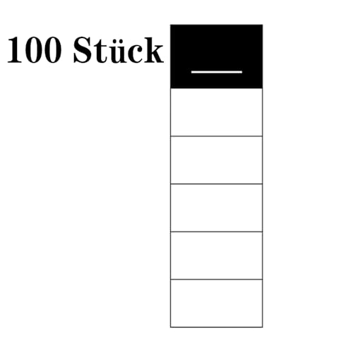 100 Stück Ordnerrücken Selbstklebend für breite Ordner,Ordner Etiketten Selbstklebend, Etiketten 60x190mm,Ersatz-Rückenschilder für 80 mm Qualitäts Ordner mit Rückenschild Taschen (100, 6 * 19) von sukinum