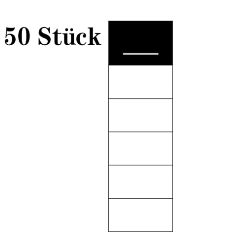 50 Stück Ordnerrücken Selbstklebend für breite Ordner,Ordner Etiketten Selbstklebend, Etiketten 60x190mm,Ersatz-Rückenschilder für 80 mm Qualitäts Ordner mit Rückenschild Taschen (50, 6 * 19) von sukinum