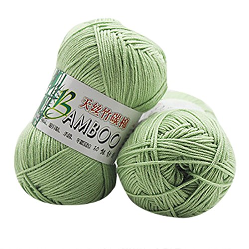 sunnymi Super Soft Ball Baby Wolle Garn Häkeln/Bambus Kohle Baumwollgarn/Geschenk/DIY Wolle Garn Strick Wolle/Pullover Hüte Schals Decke/50g (D, Bamboo Cotton Yarn) von sunnymi