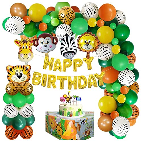 Felliserty Dschungel Tier Geburtstag Party Dekoration , Party Dekoration Ballon mit Ballons, Tier Ballons von sunree
