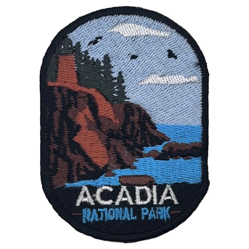 Acadia US National Park Patch Souvenir – besticktes Reiseabzeichen zum Aufbügeln auf Stoff – 63 National Park Collection von supersenter